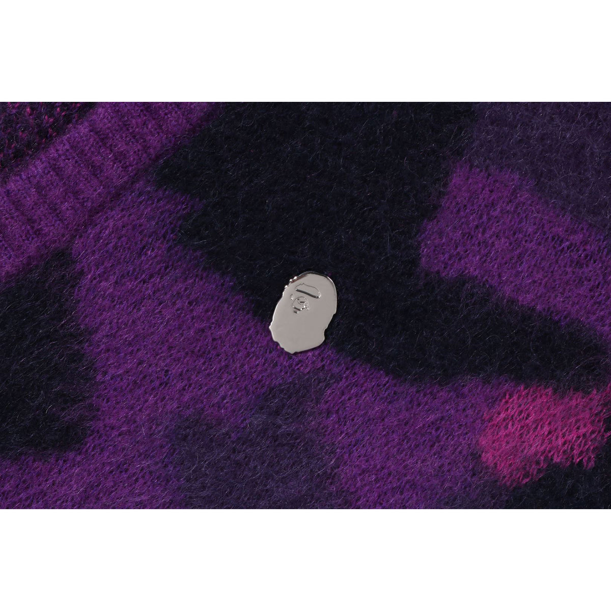 COLOR CAMO MOHAIR KNIT CARDIGAN MENS