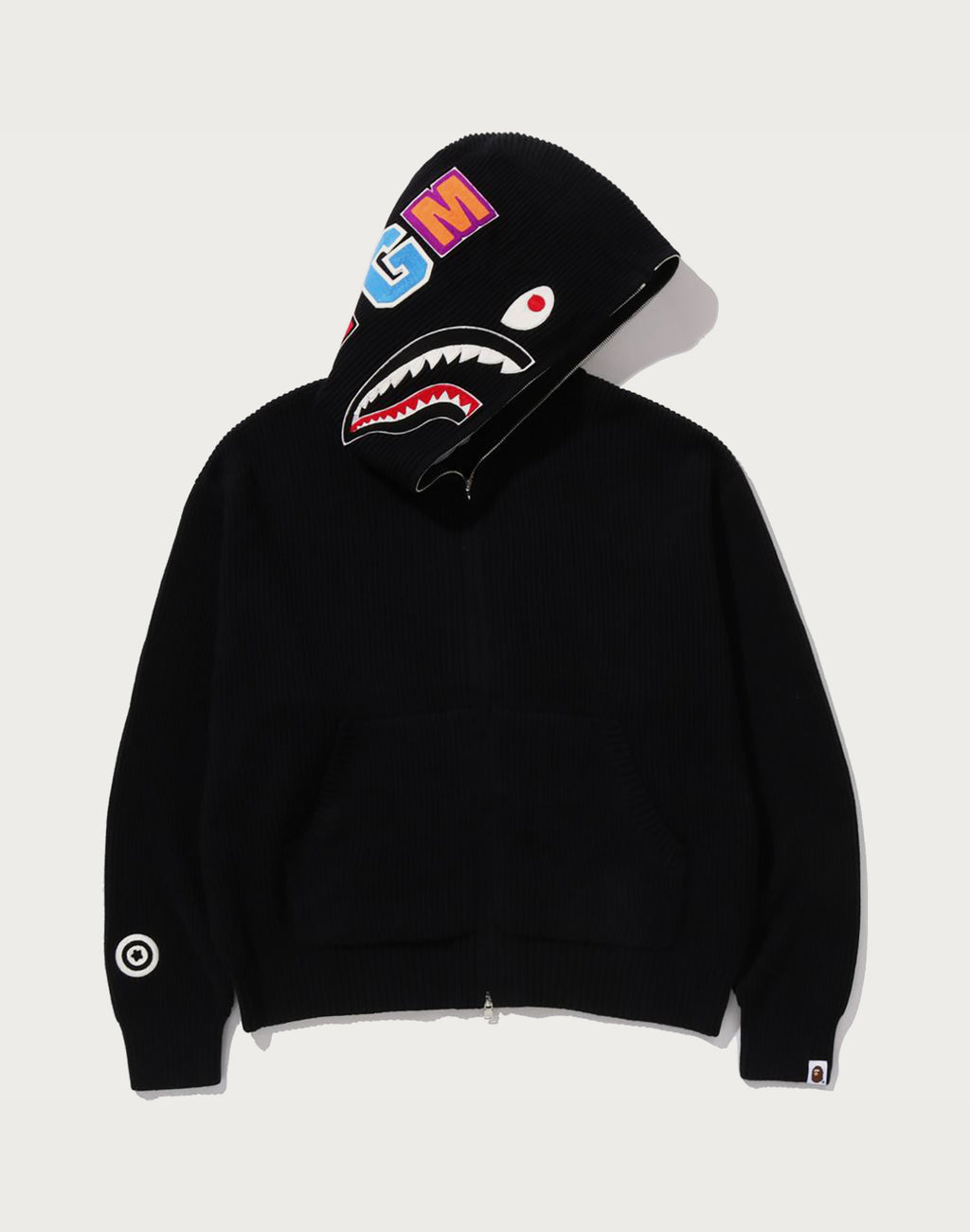 SHARK FULL ZIP KNIT HOODIE MENS