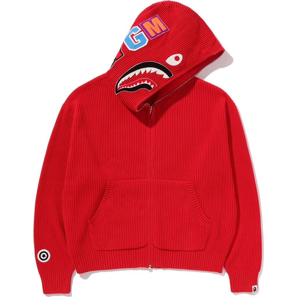 SHARK FULL ZIP KNIT HOODIE MENS