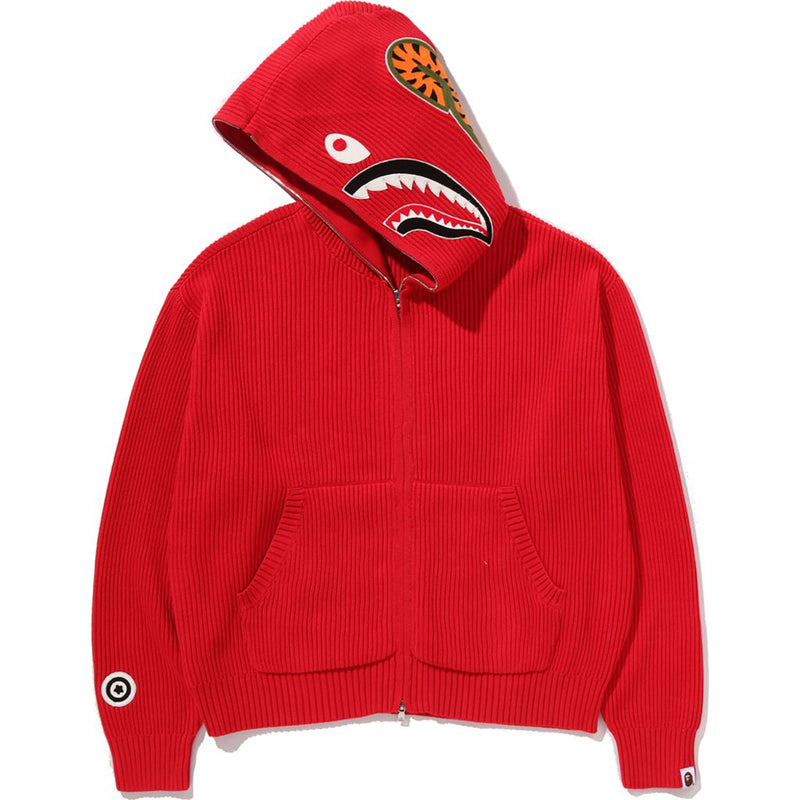 SHARK FULL ZIP KNIT HOODIE MENS