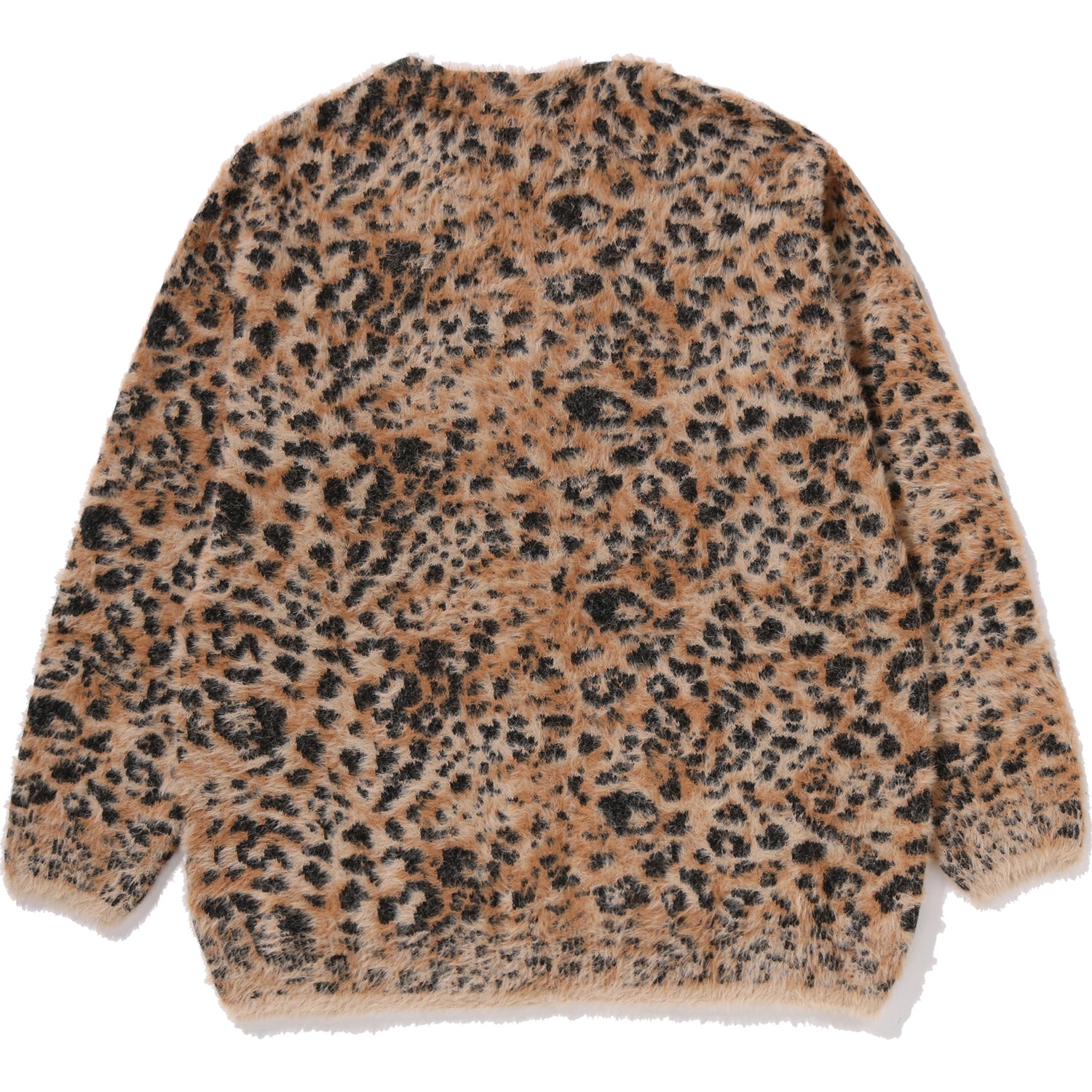 WILD LEOPARD PATTERN SHAGGY KNIT CARDIGAN LADIES – us.bape.com