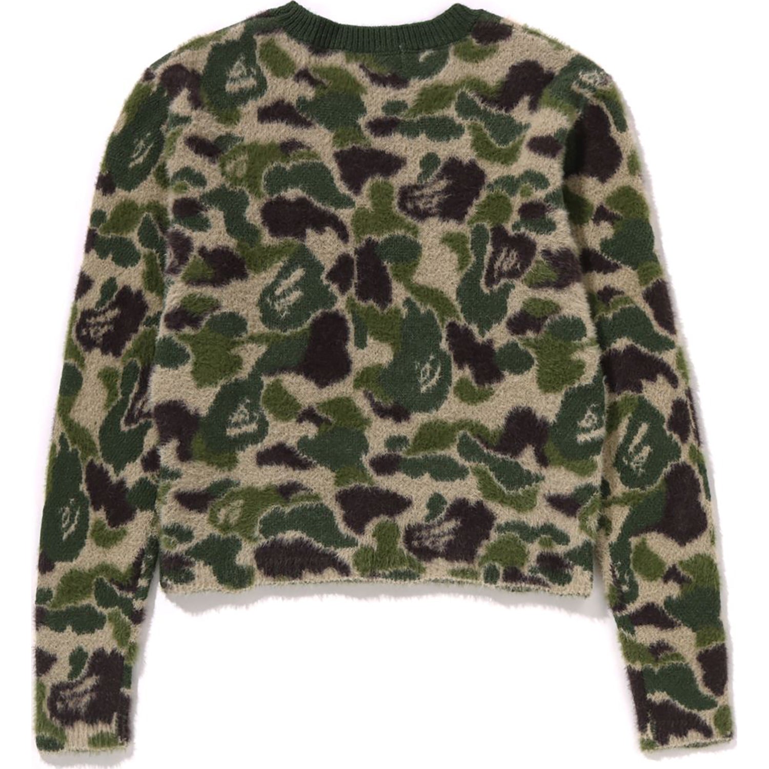 BAPE Women's ABC CAMO Shaggy Sweater Cozy Plush Regular Fit 2025