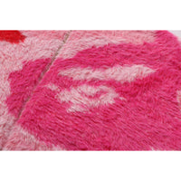 MEGA ABC CAMO LONG FUR MOCKNECK CROPPED ZIP CARDIGAN LADIES