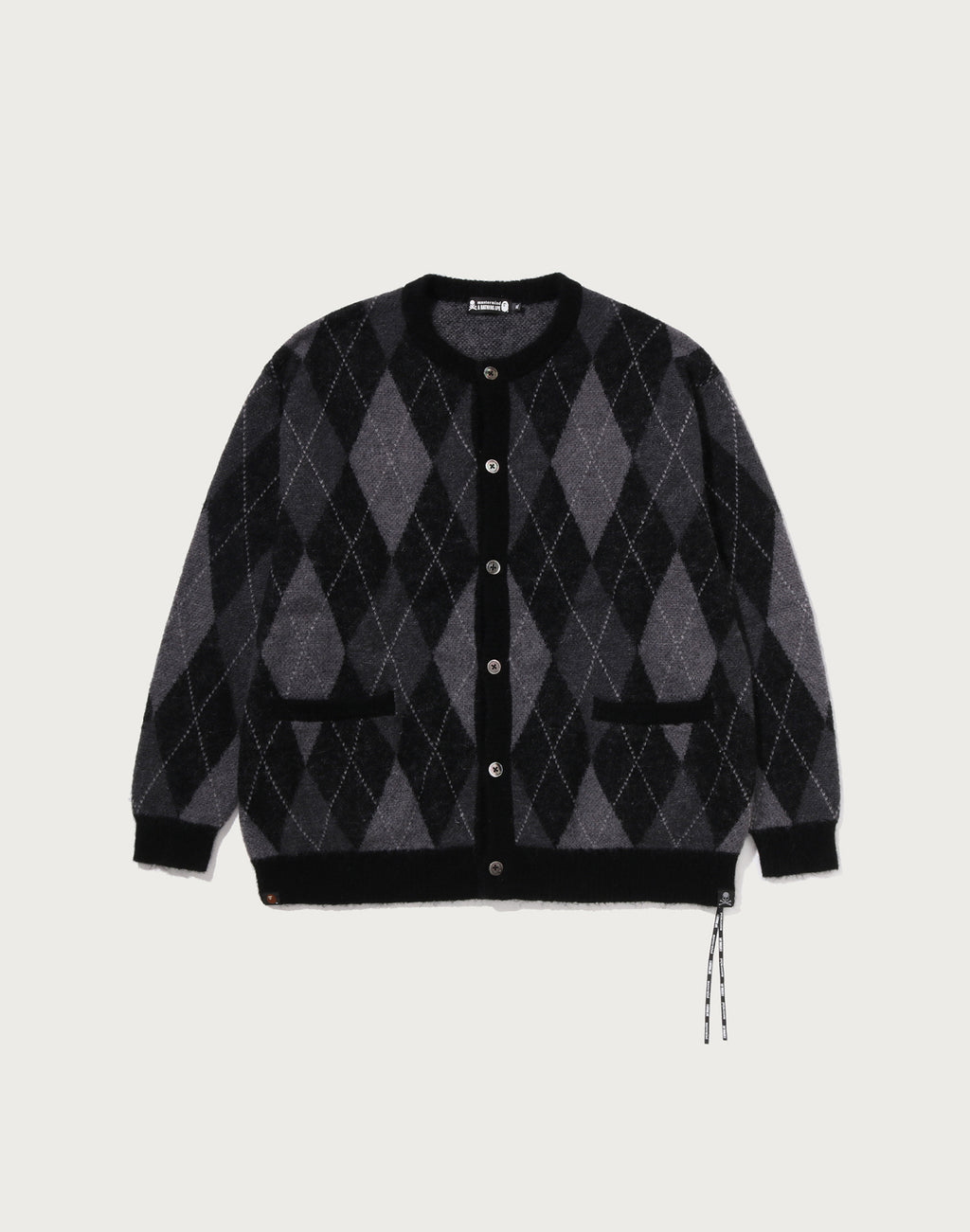 MM BAPE ARGYLE CHECK MOHAIR KNIT MENS