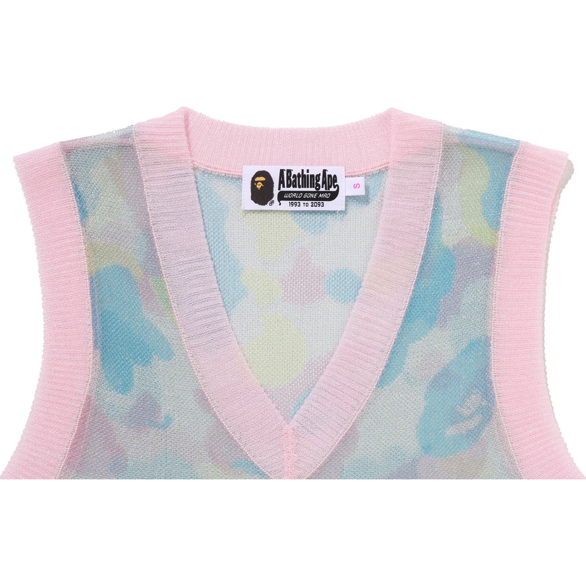 NEW MULTI CAMO METALLIC CROPPED KNIT VEST LADIES