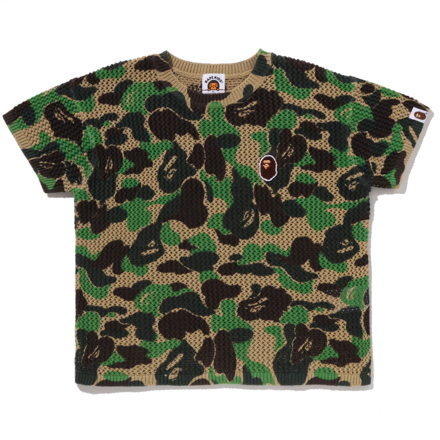 ABC CAMO CROCHET KNIT RELAXED FIT SWEATER KIDS – us.bape.com