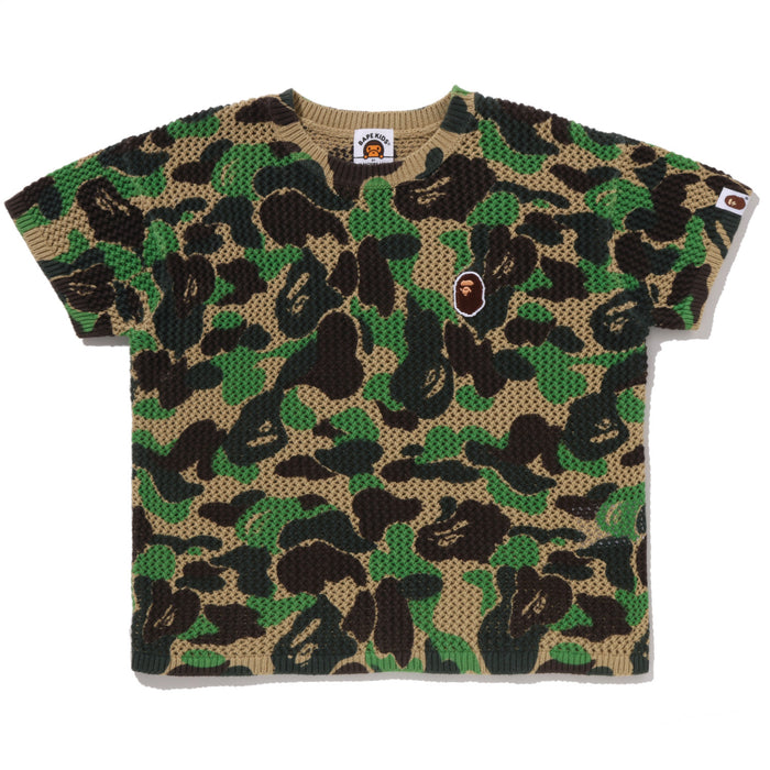 ABC CAMO CROCHET KNIT RELAXED FIT SWEATER KIDS