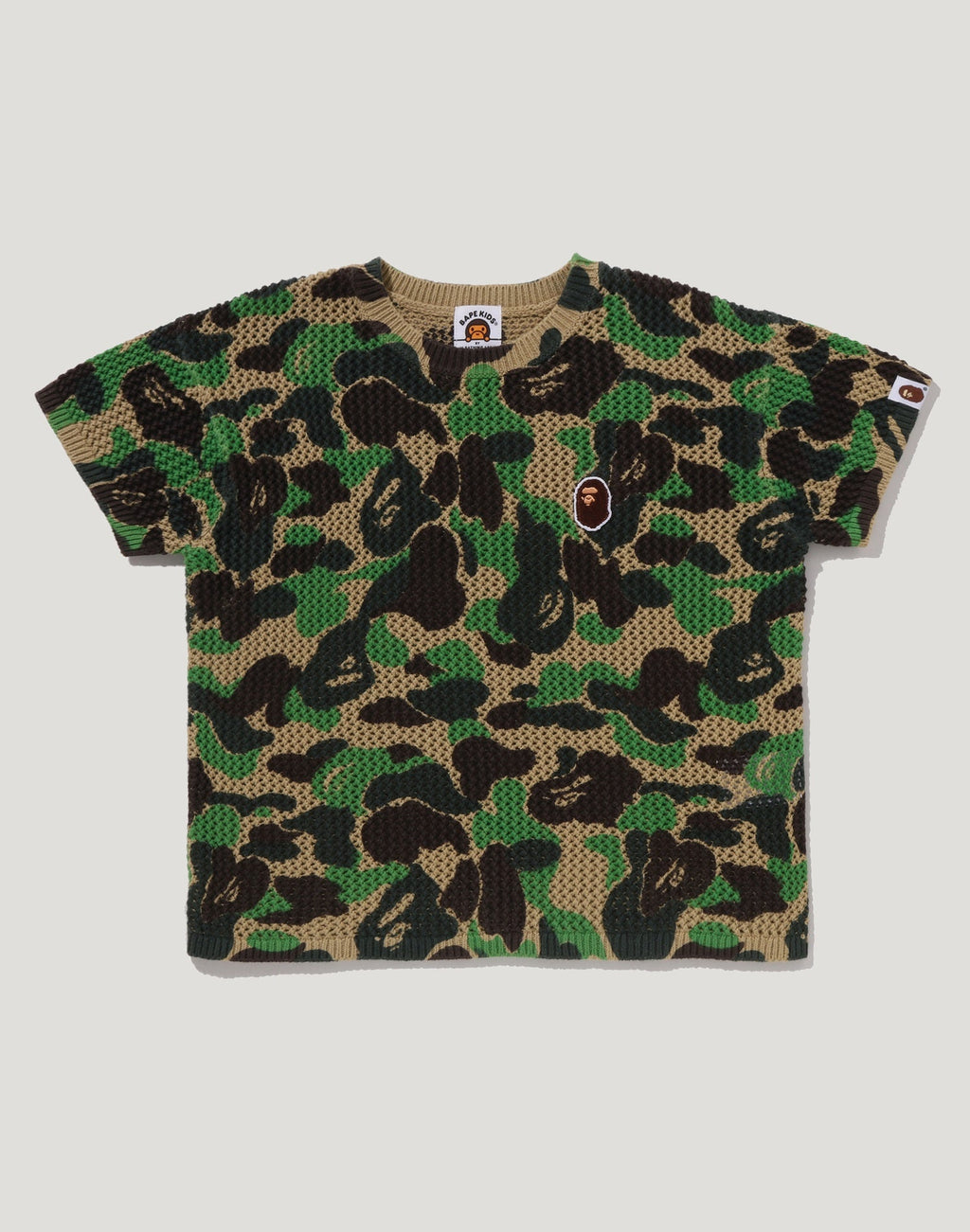 ABC CAMO CROCHET KNIT RELAXED FIT SWEATER KIDS