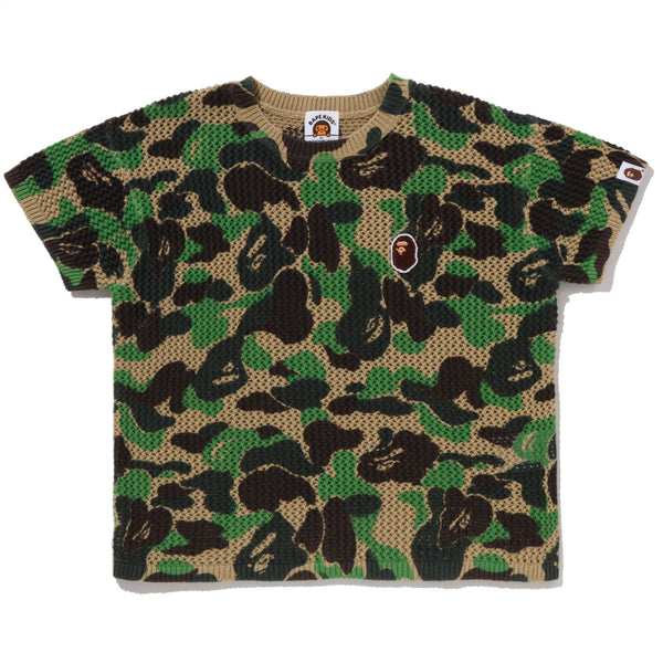 ABC CAMO CROCHET KNIT RELAXED FIT SWEATER KIDS – us.bape.com