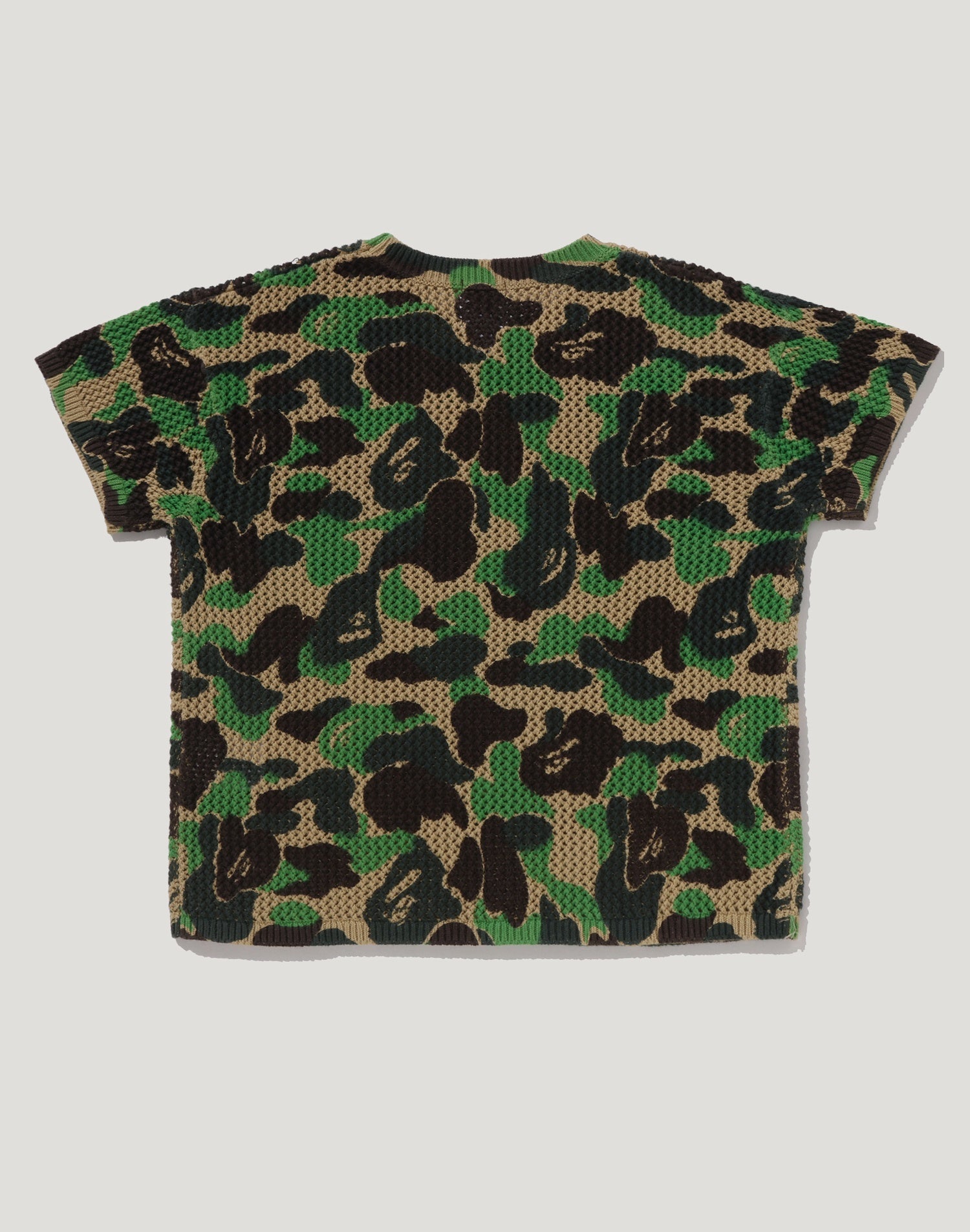 ABC CAMO CROCHET KNIT RELAXED FIT SWEATER KIDS