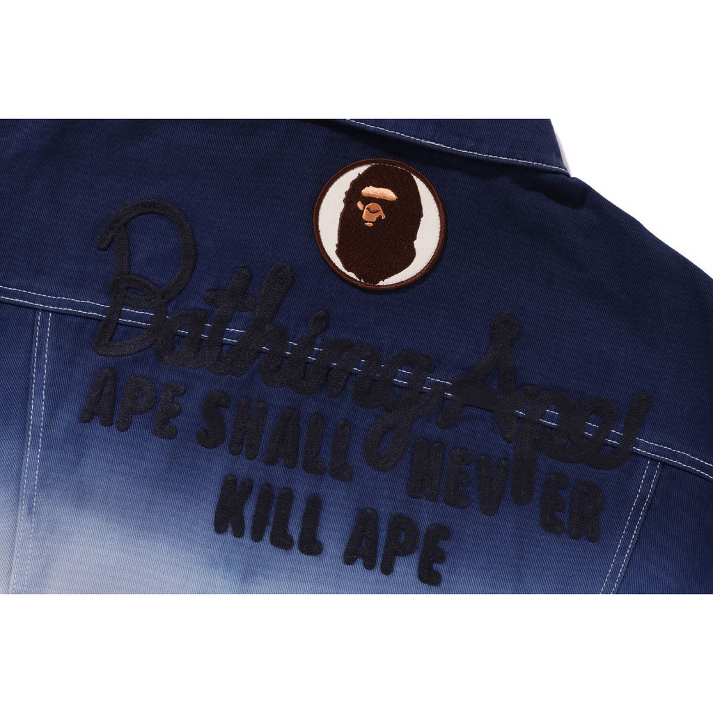 GRADATION CHAMPION LOOSE FIT DENIM JACKET MENS | us.bape.com