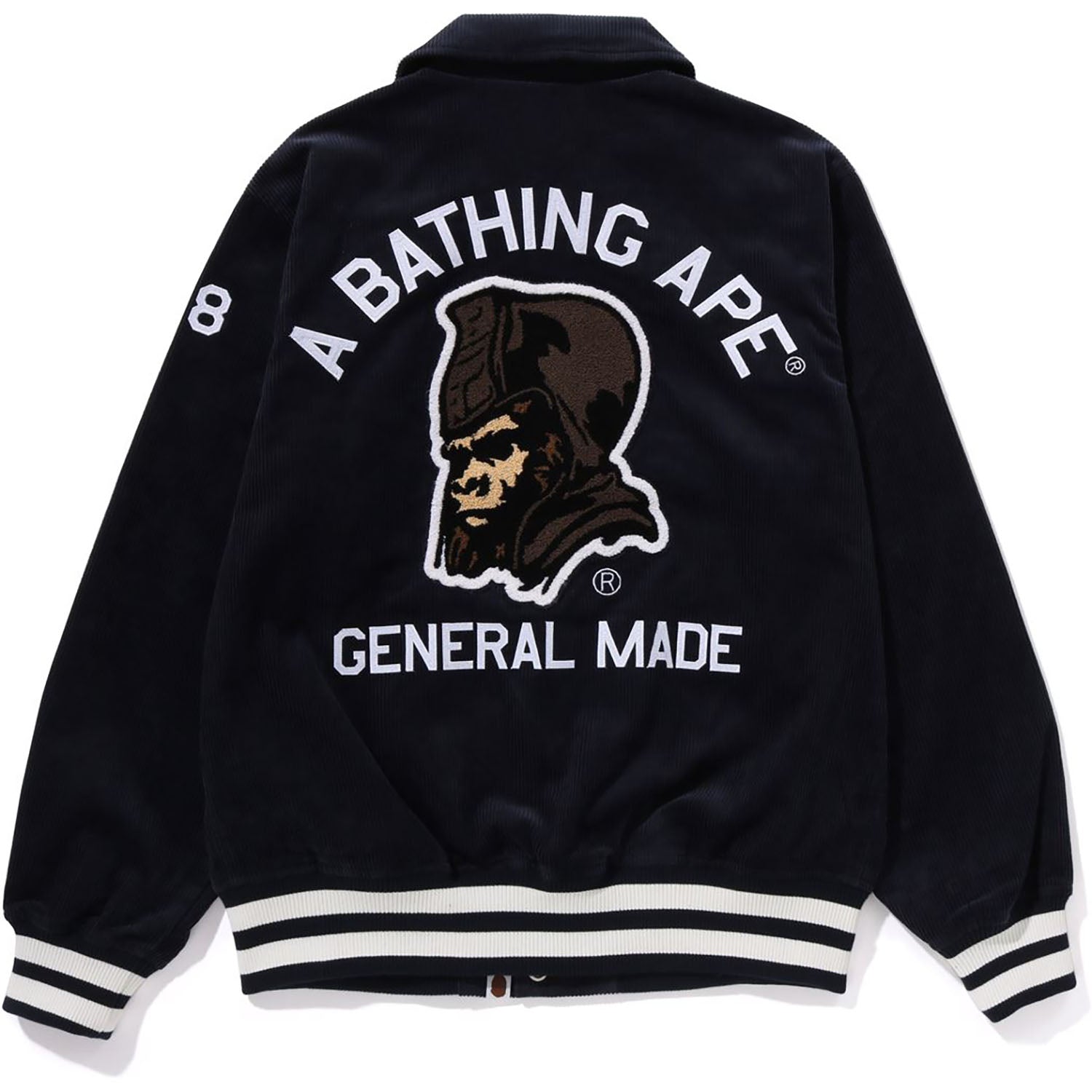 BAPE BLACK Logo Corduroy Work Jacket Black