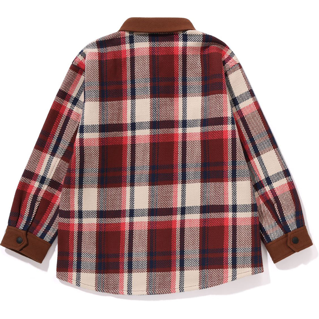 BAPE CHECK APE HEAD SHIRT JACKET RELAXED FIT KIDS | us.bape.com