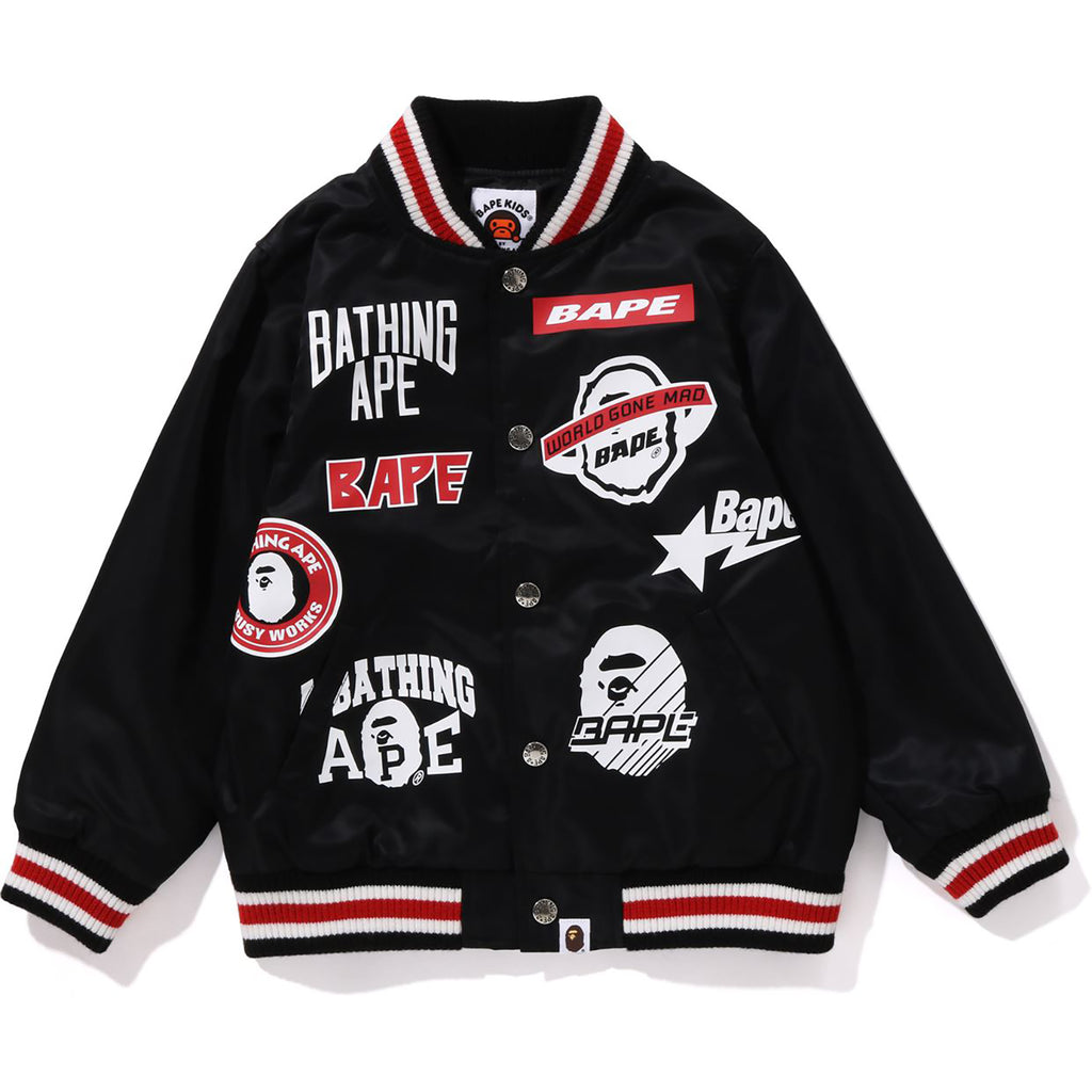 EMBLEM PRINT STADIUM JACKET KIDS – us.bape.com