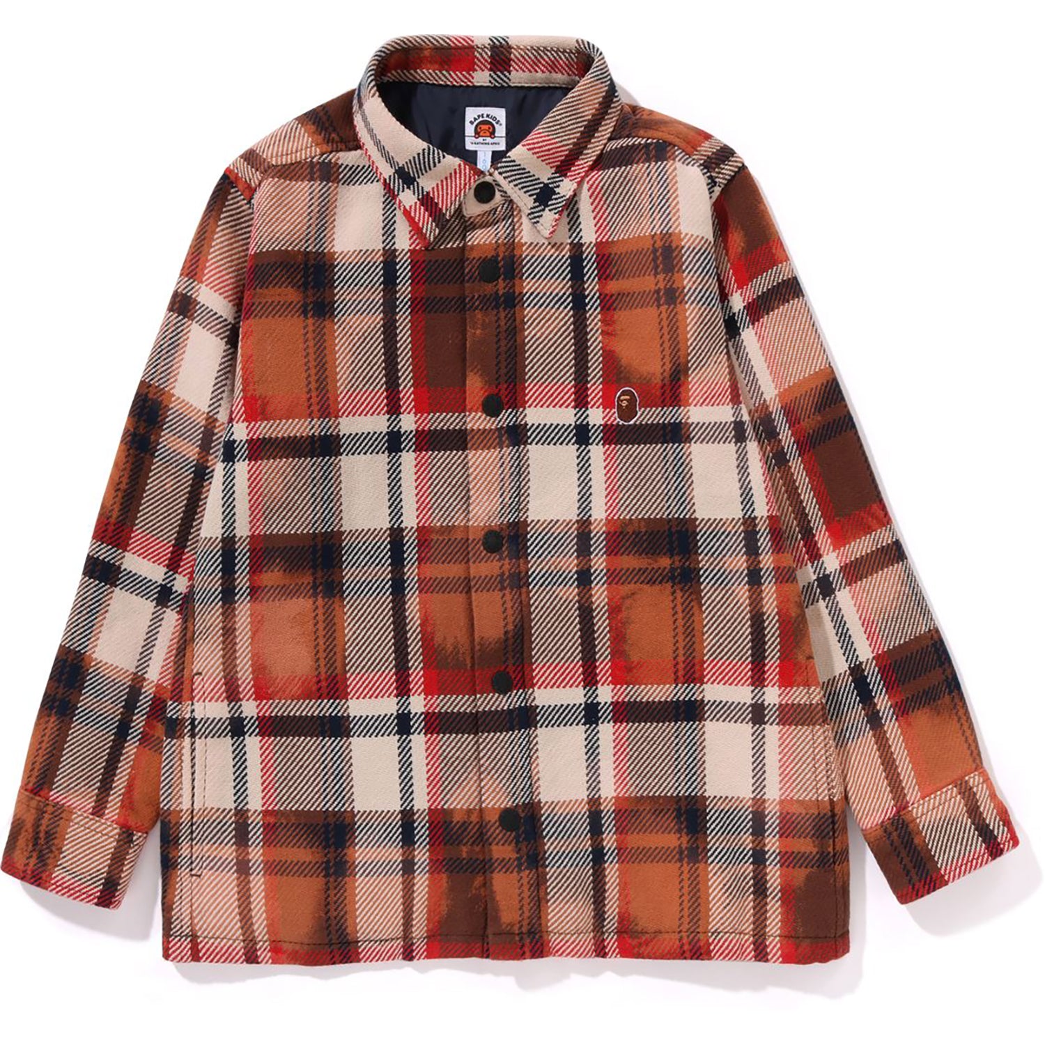BLEACHED BAPE CHECK SHIRT JACKET JR KIDS – us.bape.com