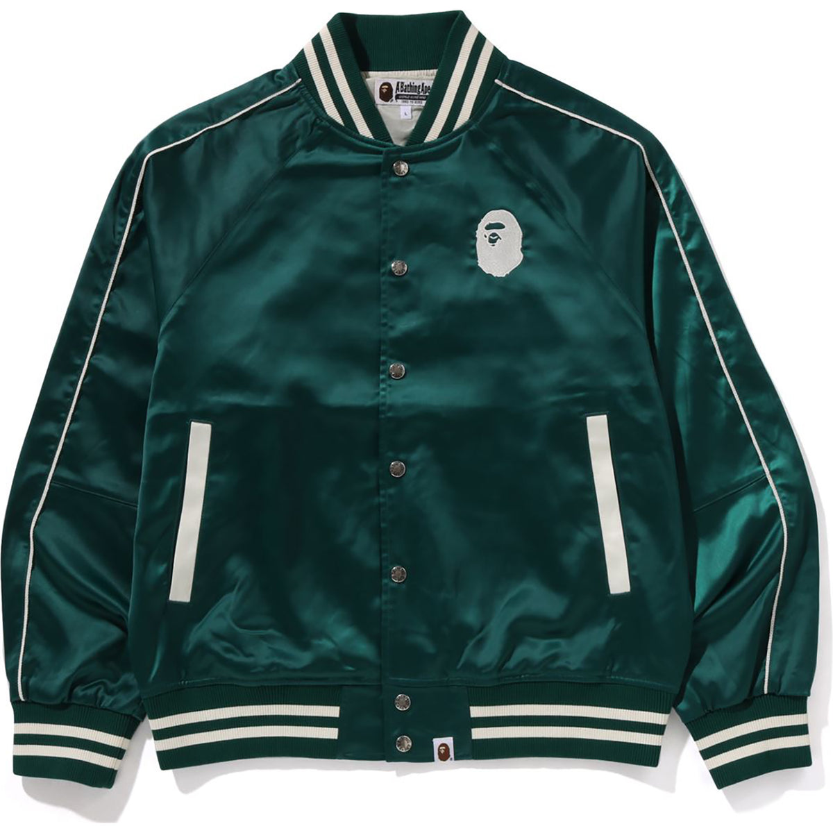 A BATHING APE NYLON VARSITY JACKET MENS