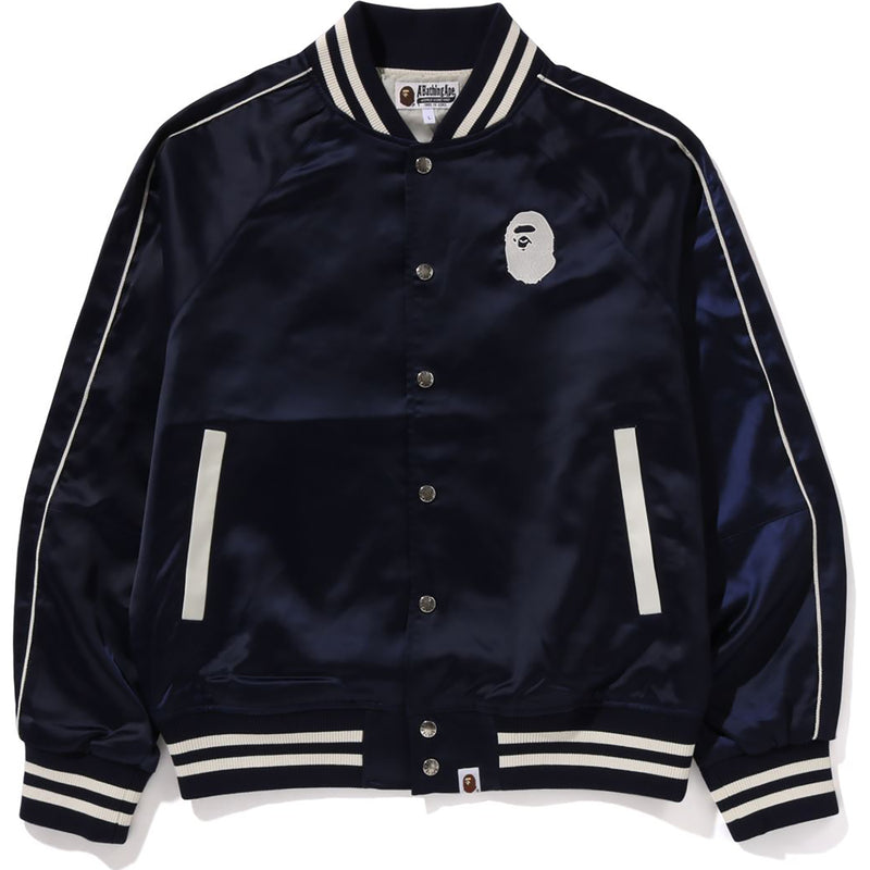 A BATHING APE NYLON VARSITY JACKET MENS