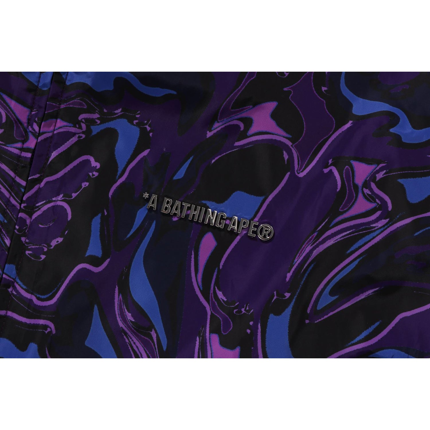 MARBLING CAMO BATHING APE LOGO NYLON HOODED JACKET MENS – us