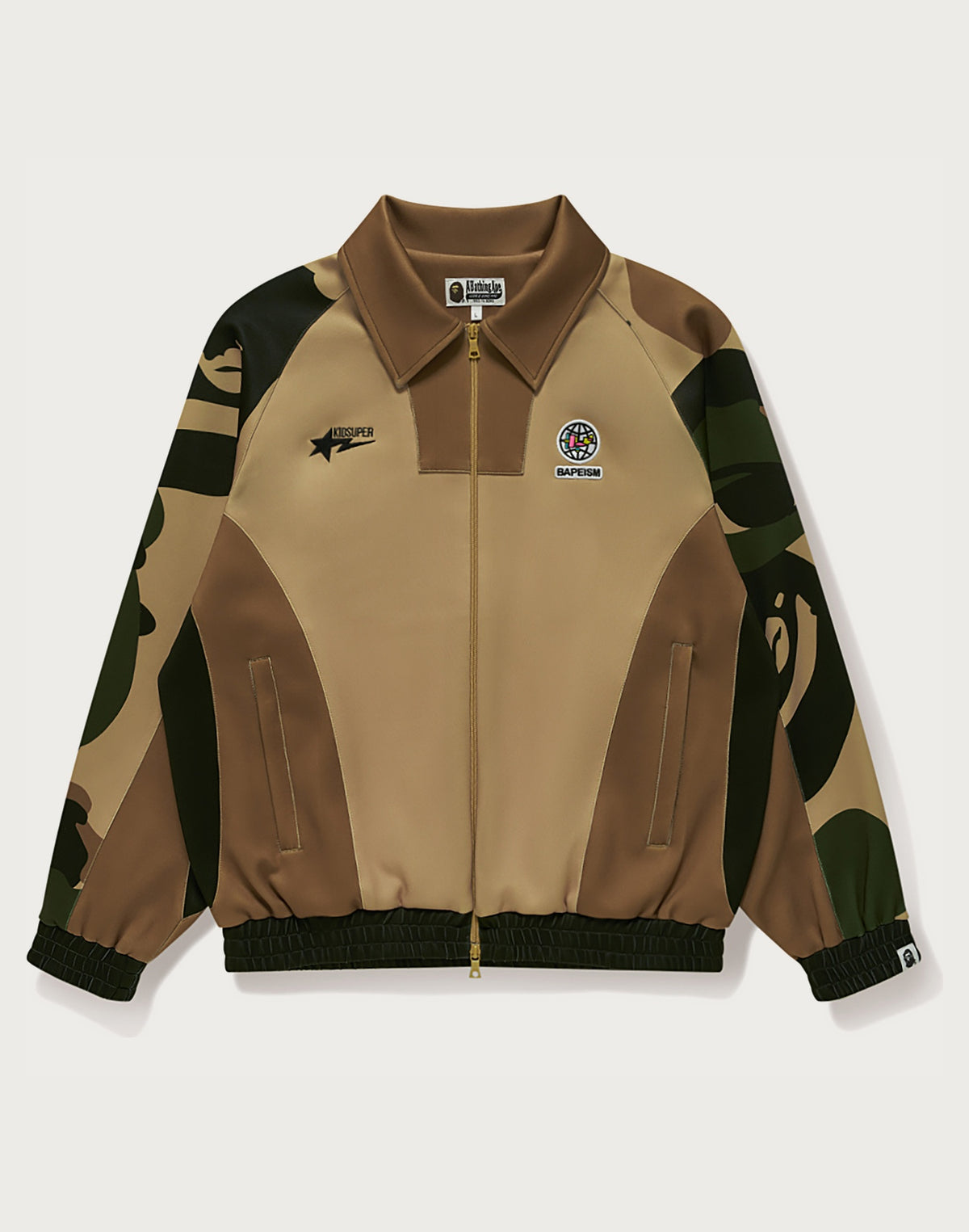 BAPE X KIDSUPER PATCHWORK TRACK JACKET MENS