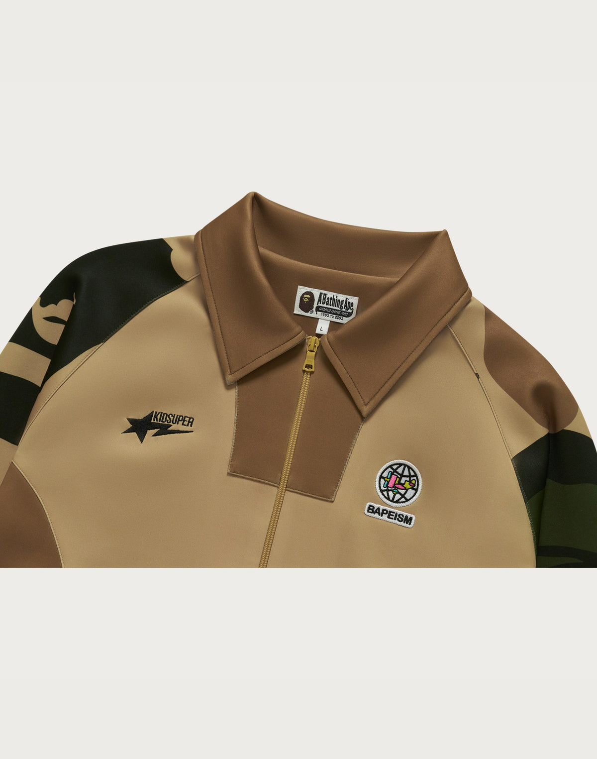 BAPE X KIDSUPER PATCHWORK TRACK JACKET MENS