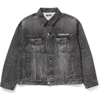 FAKE PRINT DENIM JACKET MENS