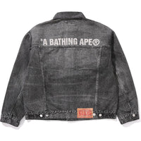 FAKE PRINT DENIM JACKET MENS