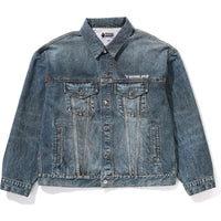 FAKE PRINT DENIM JACKET MENS