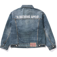 FAKE PRINT DENIM JACKET MENS