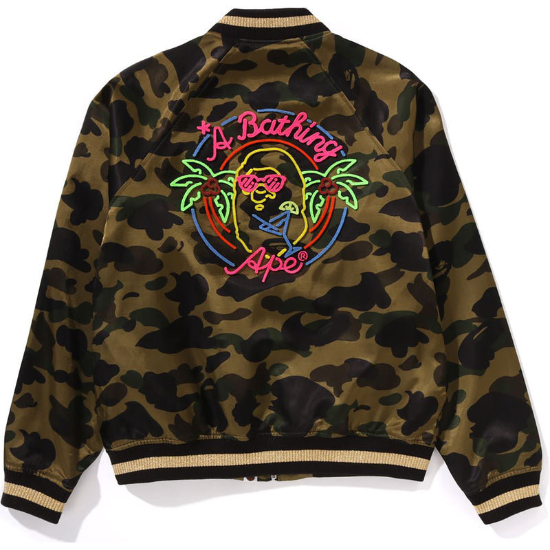 1ST CAMO NEON APE HEAD SOUVENIR JACKET LADIES