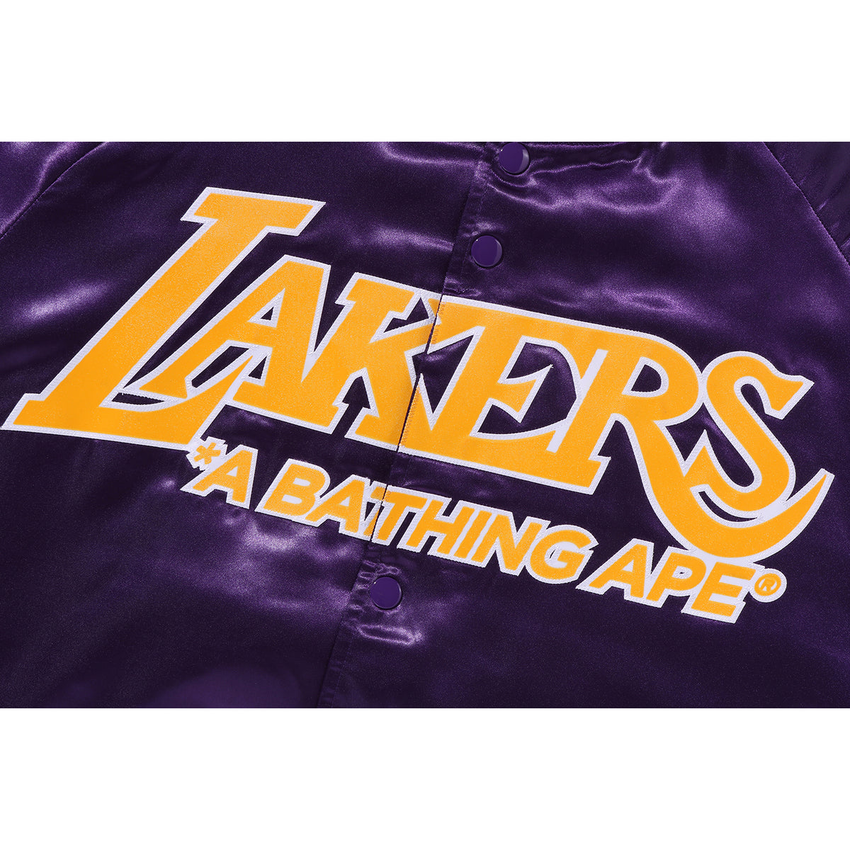 BAPE X M&N NBA - LOS ANGELES LAKERS SATIN JACKET MENS
