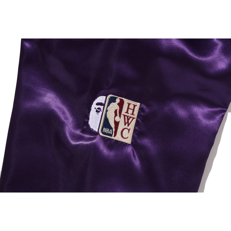 BAPE X M&N NBA - LOS ANGELES LAKERS SATIN JACKET MENS
