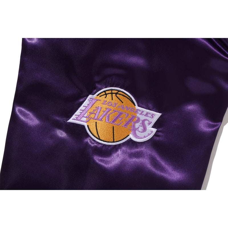 BAPE X M&N NBA - LOS ANGELES LAKERS SATIN JACKET MENS