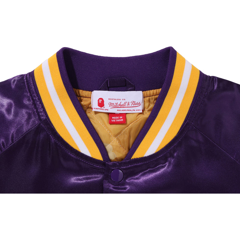 BAPE X M&N NBA - LOS ANGELES LAKERS SATIN JACKET MENS
