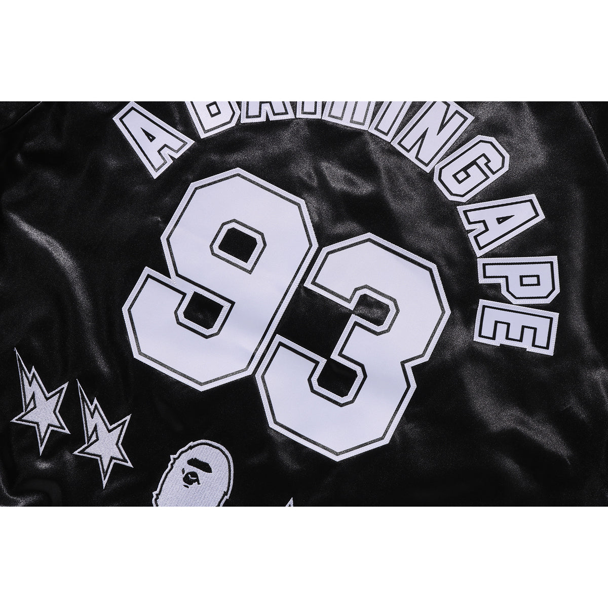 BAPE X M&N NBA - NEW JERSEY NETS SATIN JACKET MENS