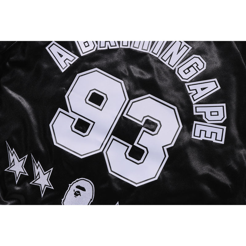 BAPE X M&N NBA - NEW JERSEY NETS SATIN JACKET MENS