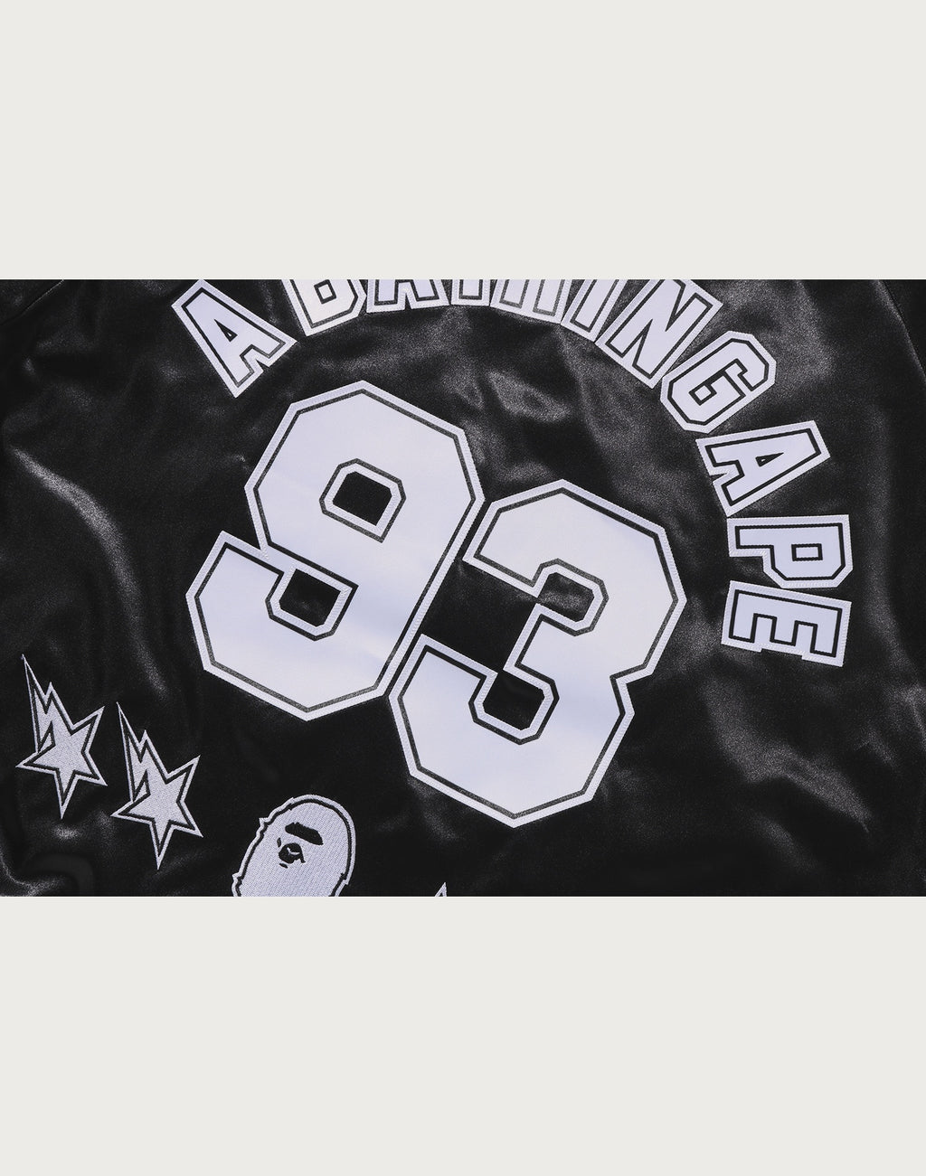 BAPE X M&N NBA - NEW JERSEY NETS SATIN JACKET MENS