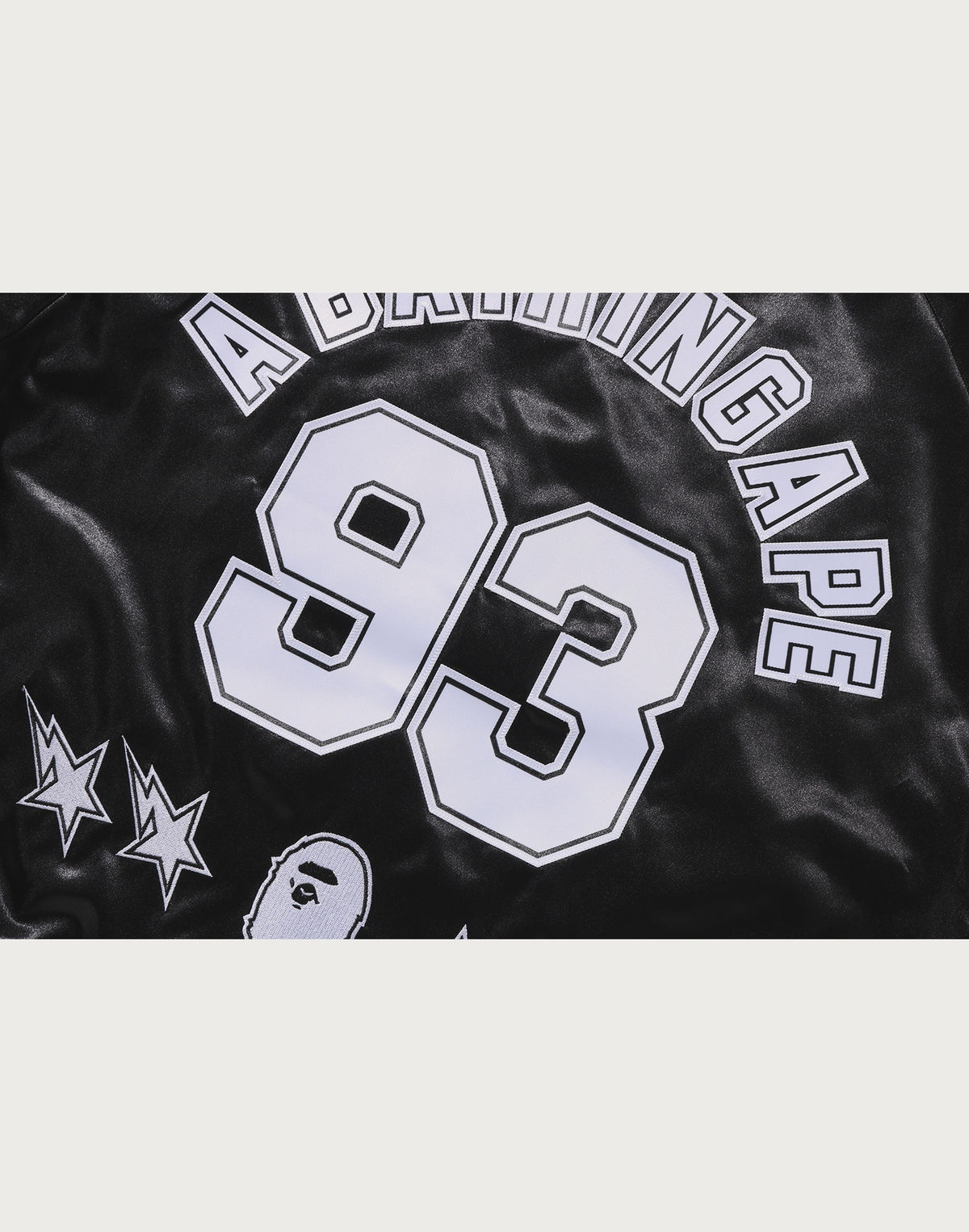 BAPE X M&N NBA - NEW JERSEY NETS SATIN JACKET MENS