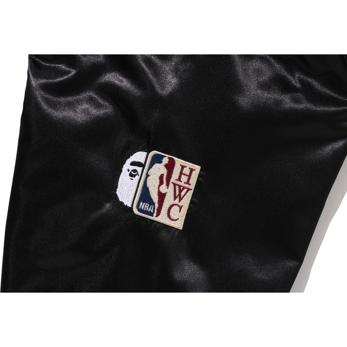 BAPE X M&N NBA - NEW JERSEY NETS SATIN JACKET MENS