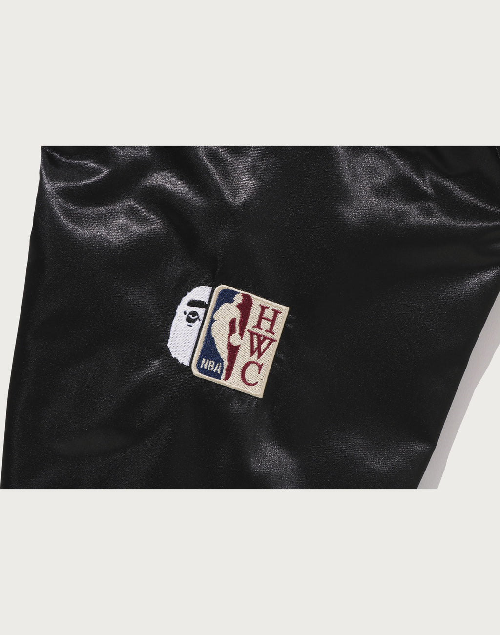 BAPE X M&N NBA - NEW JERSEY NETS SATIN JACKET MENS