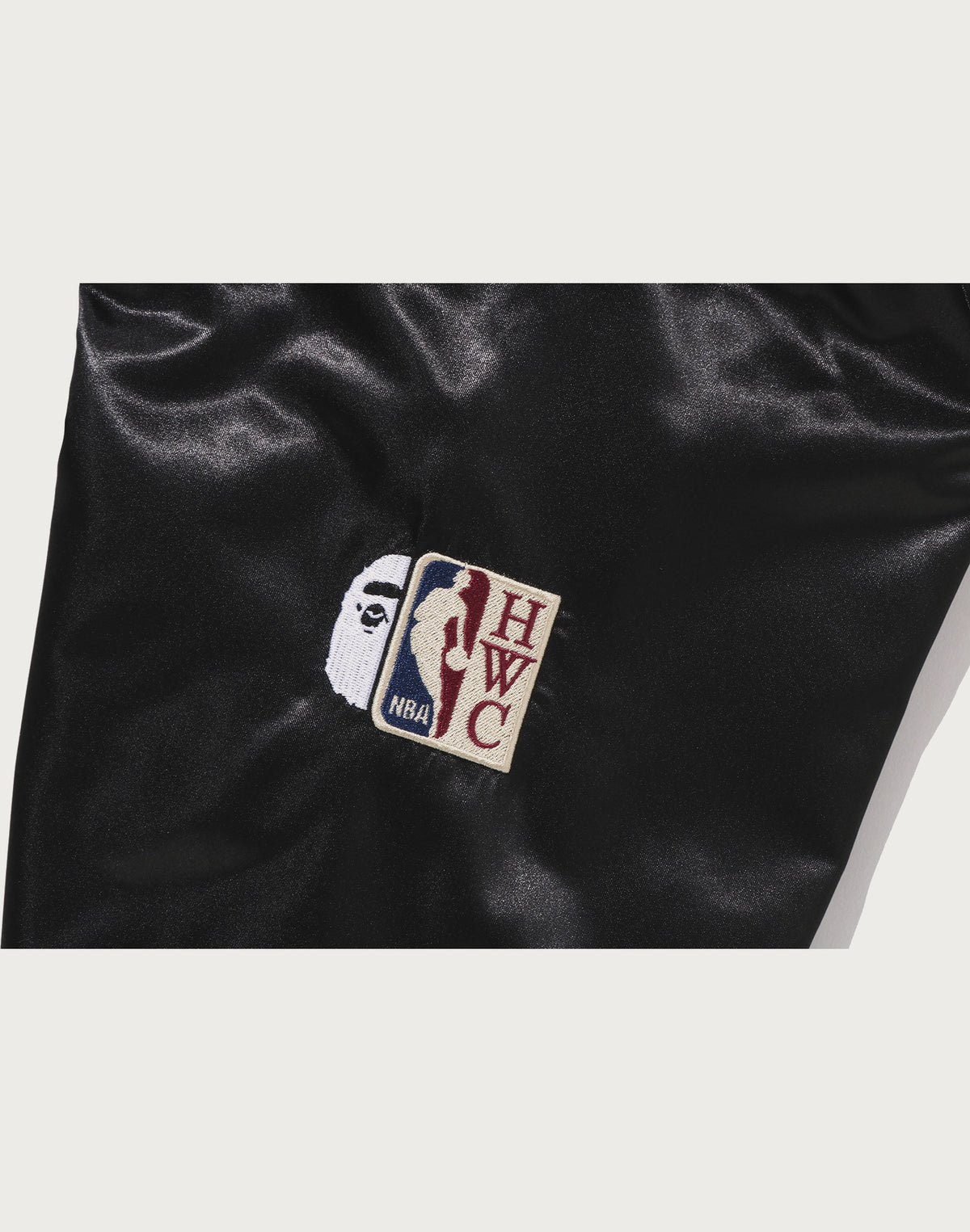 BAPE X M&N NBA - NEW JERSEY NETS SATIN JACKET MENS