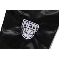 BAPE X M&N NBA - NEW JERSEY NETS SATIN JACKET MENS