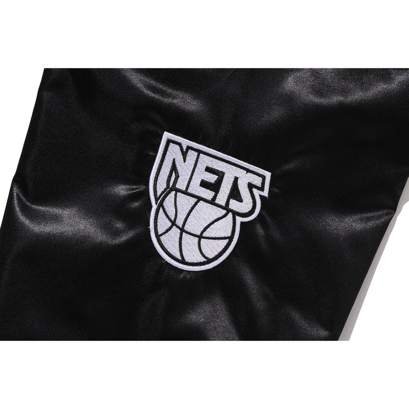 BAPE X M&N NBA - NEW JERSEY NETS SATIN JACKET MENS