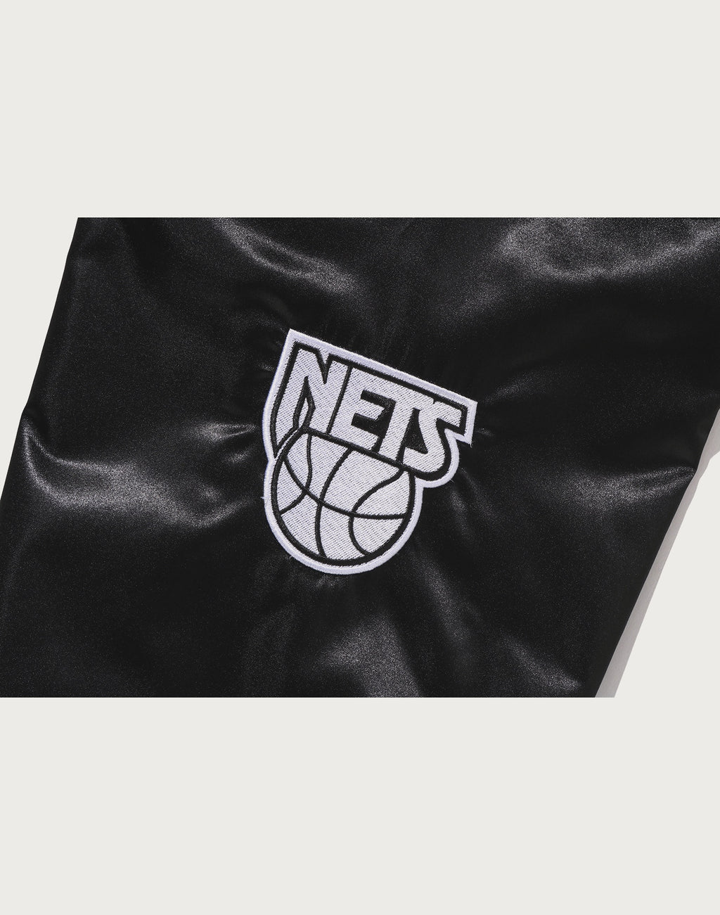 BAPE X M&N NBA - NEW JERSEY NETS SATIN JACKET MENS