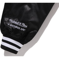 BAPE X M&N NBA - NEW JERSEY NETS SATIN JACKET MENS