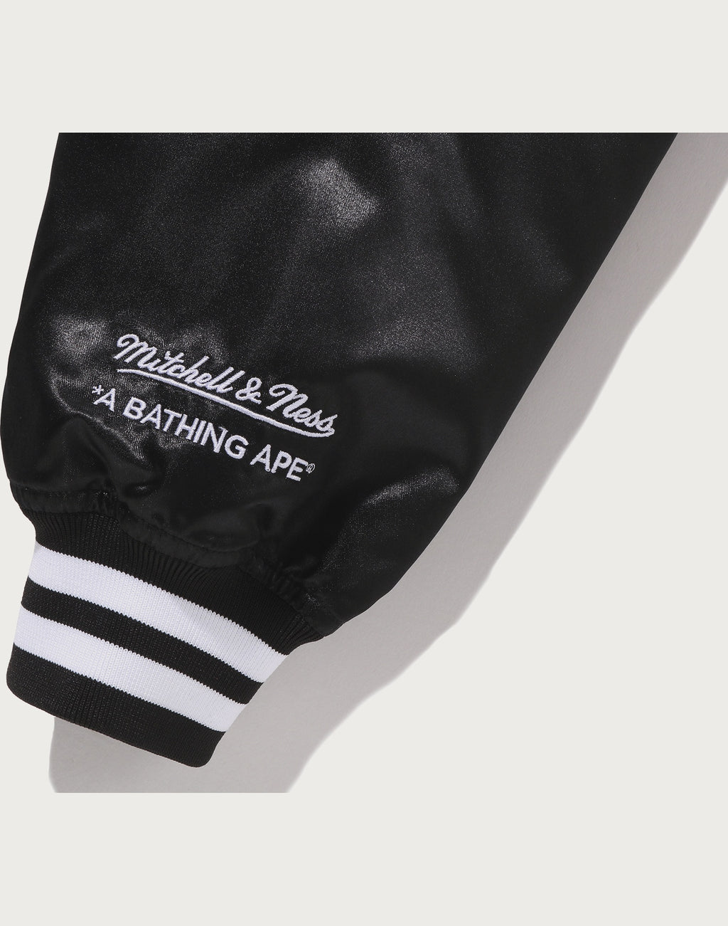 BAPE X M&N NBA - NEW JERSEY NETS SATIN JACKET MENS
