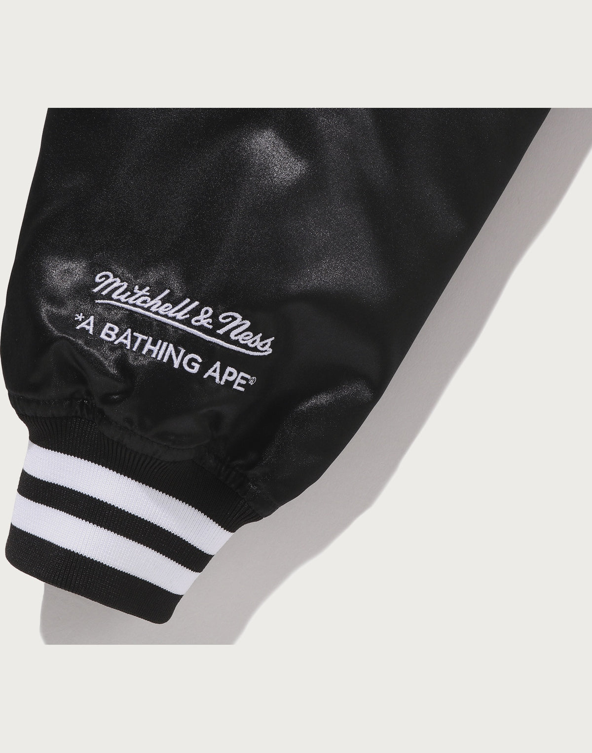 BAPE X M&N NBA - NEW JERSEY NETS SATIN JACKET MENS