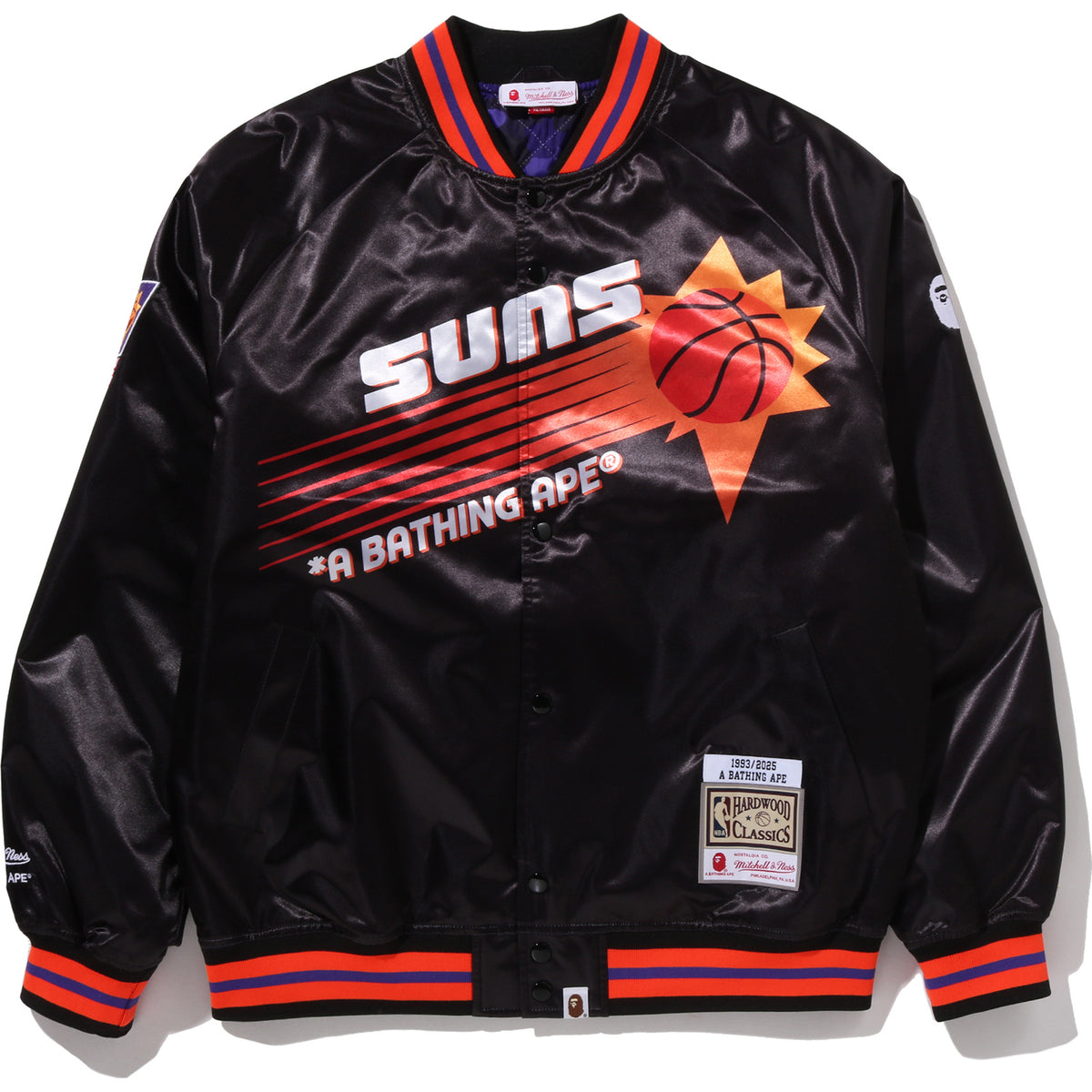 BAPE X M&N NBA - PHOENIX SUNS SATIN JACKET MENS
