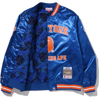 BAPE X M&N NBA - NEW YORK KNICKS SATIN JACKET MENS