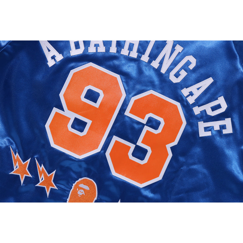 BAPE X M&N NBA - NEW YORK KNICKS SATIN JACKET MENS