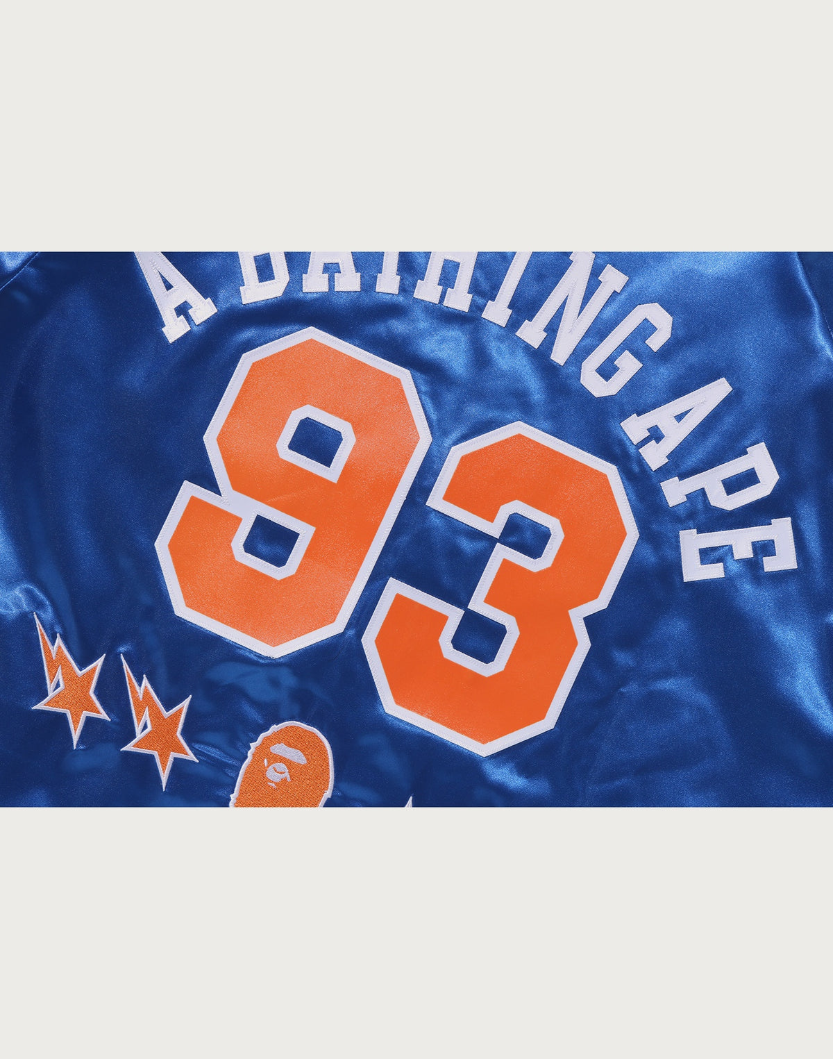 BAPE X M&N NBA - NEW YORK KNICKS SATIN JACKET MENS